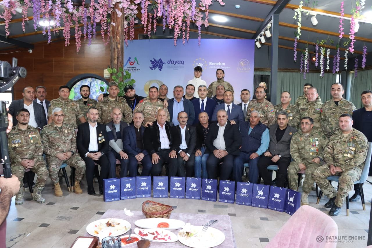 Dayaq Vətən Müharibəsi Əlillərinə və Şəhid Ailələrinə dəstək təşkilatı 70 yaxın vətən müharibəsi əlili və müharibə veteranları iştirak ilə “8 noyabr Zəfər Bayramı” ilə əlaqədar ziyafət verildi